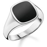 Ring - Zilver - Zwarte Edelsteen - Zilver