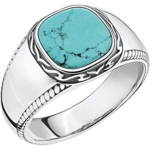 Thomas Sabo - Unisex Ring - Zilver - Zilver - Turquoise Edelsteen