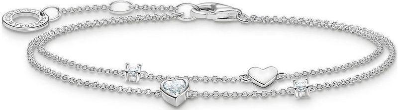 Thomas Sabo - A2057-051-14-L19V - Armband - Zilver - 925 Sterlingsilber - Met Harten en Witte Stenen