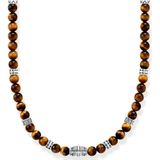 Thomas Sabo - Halsketting - Bruin - Zilver - Tijgeroog - 50 cm