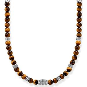 Thomas Sabo - Halsketting - Bruin - Zilver - Tijgeroog - 50 cm