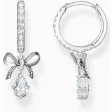 Thomas Sabo - Oorbellen - Gerecycled Zilver - Gezwarte Textuur - Zirkoon