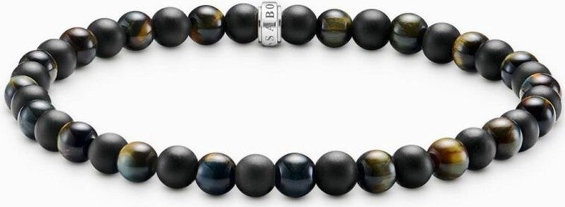 Thomas Sabo - A2183-806-7 - Armband - Heren - Gerecycled Zilver - Tijgeroog - Gezwart