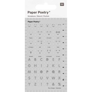 PAPER POETRY BULLET DIARY DAGBOEK SJABLOON EMOTIE 7x12CM