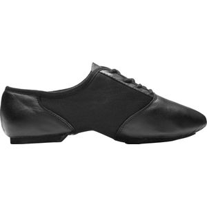 Dansschoenen Jazz | met Veters | Leer met Neopreen inzet | Dames | Gymnastiek Jazzballet Salsa Schoen | Rumpf 1275 | Suede Splitzool | Maat 38 (5.5)