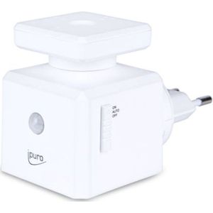 ipuro - Plug électrique avec détecteur de mouvement et lumière d'ambiance - Diffuseur rechargeable avec 3 niveaux - Désodorisant innovant pour prise de courant - Prise de parfum d'ambiance pour les