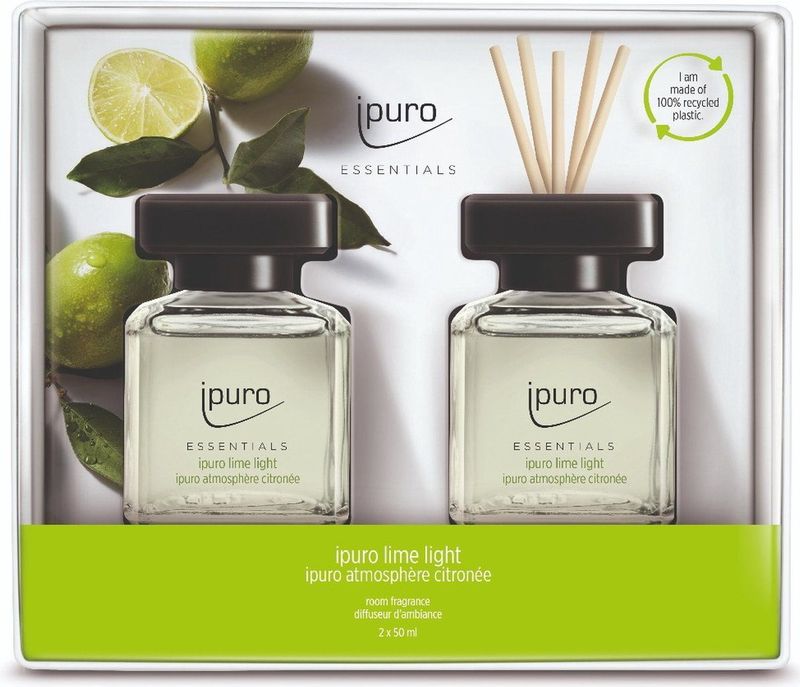 Ipuro Geurstokjes Essentials Lime Light 50 ml - 2 Stuks