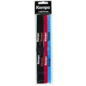 Kempa Haarbanden, antislip, elastisch, uniseks, smalle sporthoofdbanden voor volwassenen en kinderen, set van 4 kleuren voor sport en vrije tijd, 4 stuks
