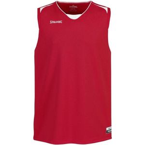 Spalding Attack Tanktop Heren Basketbalshirt - Maat S  - Mannen - wit/rood