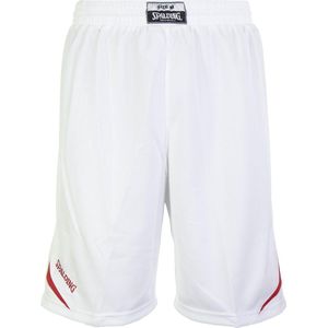 Spalding Attack Basketbalshort Heren  Basketbalbroek - Maat M  - Mannen - wit/rood