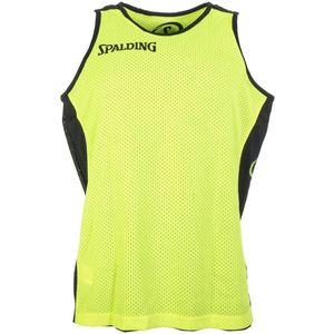 Spalding Essential Rev. Shirt Unisex - Zwart / Geel - maat XL