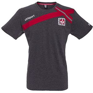 uhlsport FCK T-Shirt Cross-Design 15/16, Antraciet Mélange/Chilirood, XL