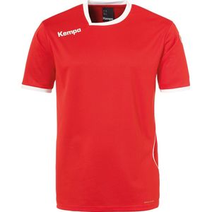 Kempa Curve Sportshirt - Rood - Wit - 100% Polyester