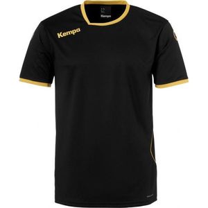 Kempa - Curve - Shirt - Zwart-Goud - Allround Sportshirt