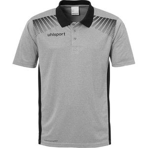 Uhlsport Goal Polo Shirt Donker Grijs Melange-Zwart
