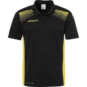 Uhlsport Goal Polo Shirt Zwart-Limoen Geel Maat M