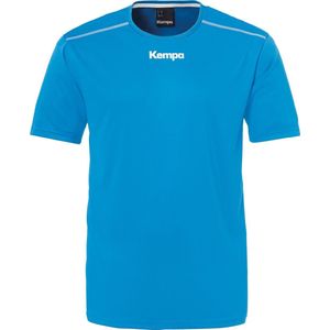 Kempa - Poly - Sportshirt - Blauw - Vochtafdrijvend, Sneldrogend, Ronde Hals, 100% Polyester