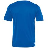 Kempa - Poly - Sportshirt - Blauw - Vochtafdrijvend, Sneldrogend, Ronde Hals, 100% Polyester