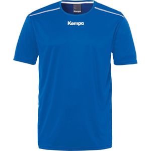 Kempa - Poly - Sportshirt - Blauw - Vochtafdrijvend, Sneldrogend, Ronde Hals, 100% Polyester
