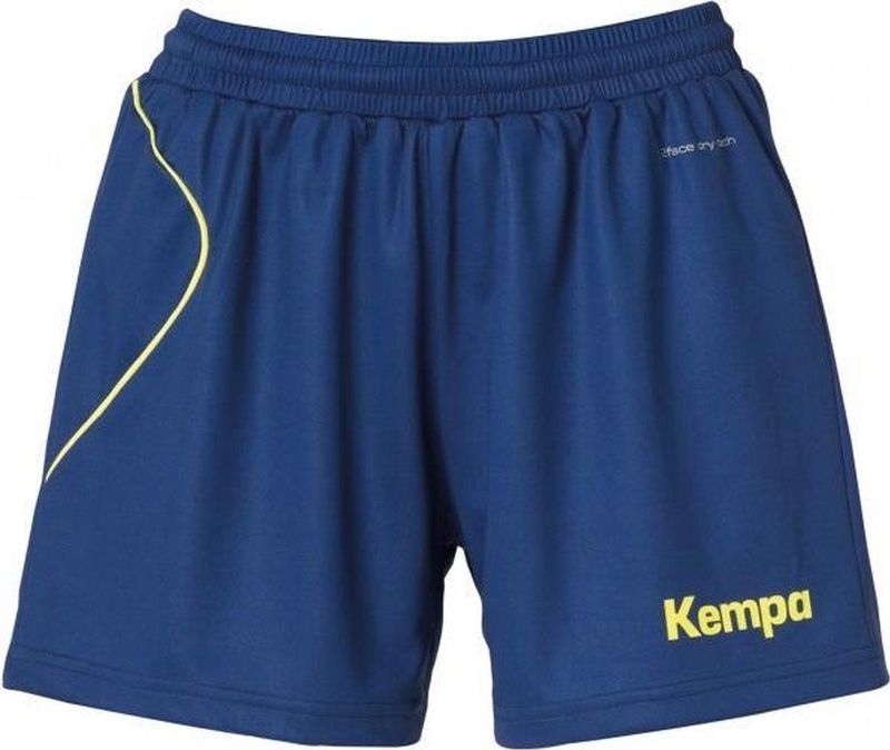 Kempa Curve - Short - Diep Blauw-Fluor Geel - Getailleerd