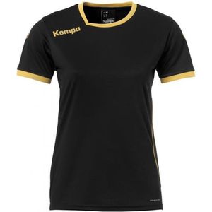 Kempa Curve Shirt Dames Zwart-Goud