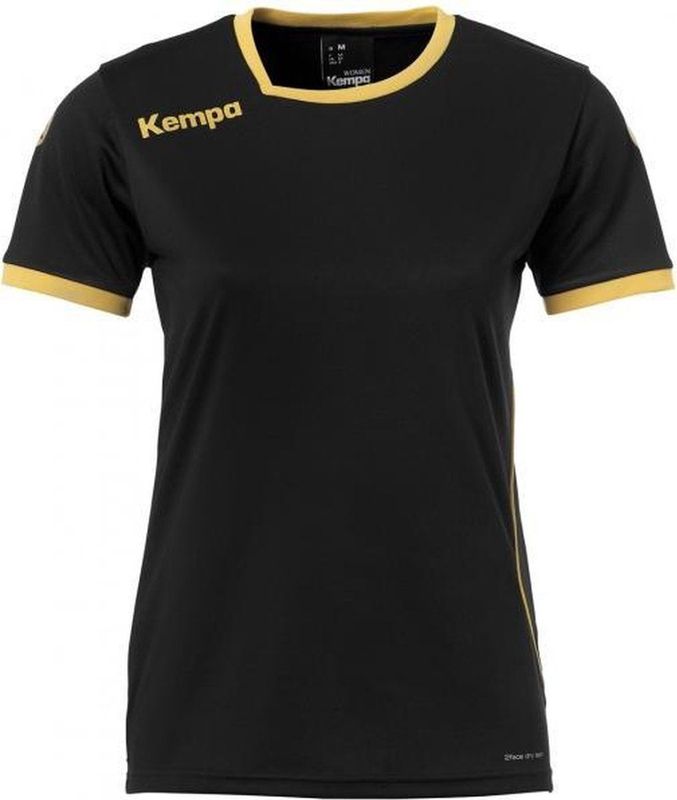 Kempa Curve Shirt Dames Zwart-Goud