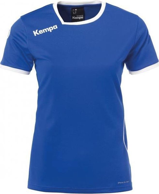 Kempa Curve Shirt Dames - Blauw Wit