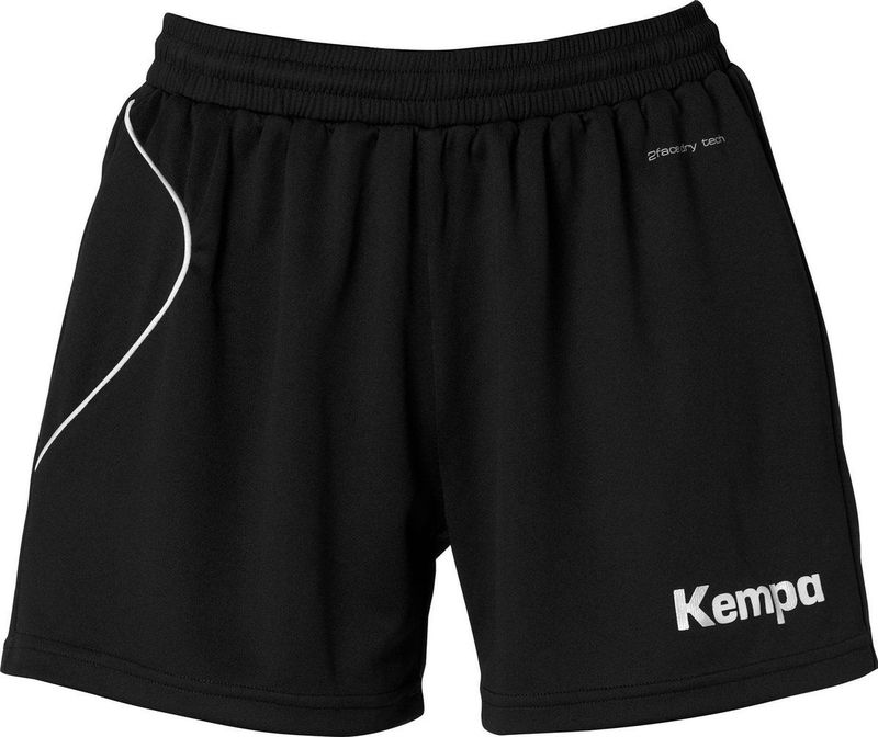 Kempa Curve Sportbroek - Zwart - Wit - 100% Polyester