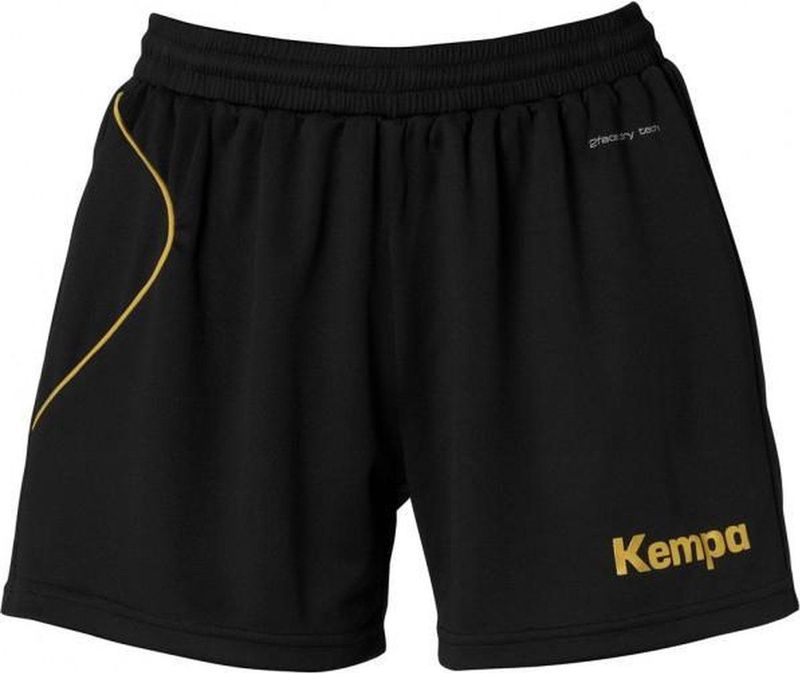 Kempa - Curve Short - Dames - Diep Blauw-Fluor Geel/Zwart-Wit/Zwart