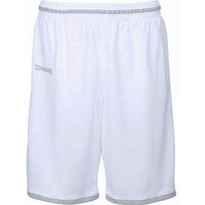 Spalding Move Basketbalshort Heren - Wit / Zilver | Maat: XL