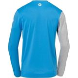 Kempa Core 2 0 Longsleeve Kempablauw-Donker Grijs Melange