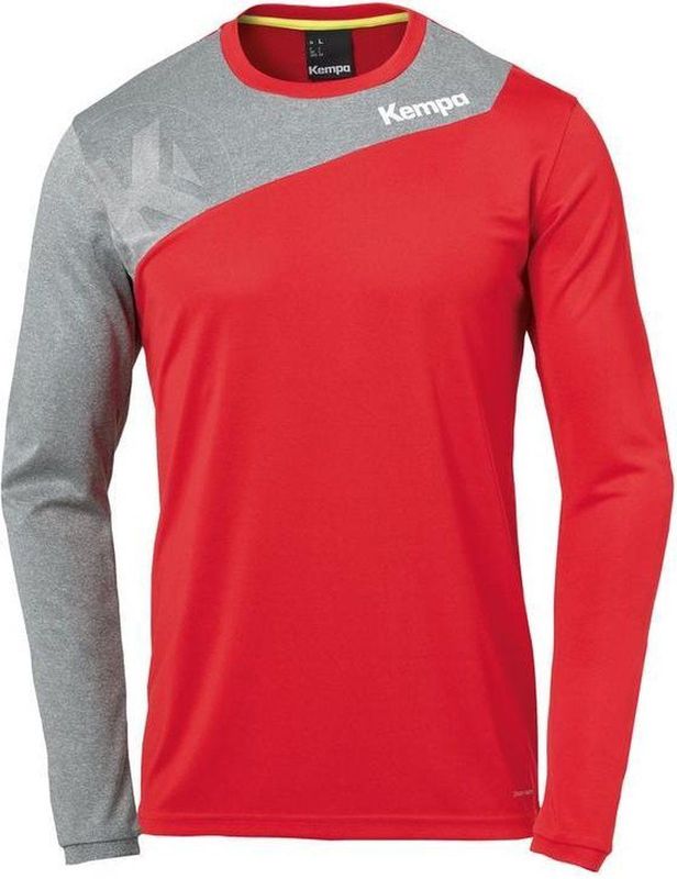 Kempa Core 2 0 Longsleeve Rood-Donker Grijs Melange