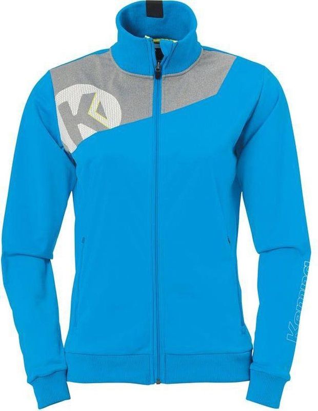 Kempa - Core 2.0 Poly Jacket - Dames - Kempablauw-Donker Grijs - Polyester