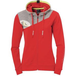 Kempa Core 2.0 Hood Jacket Dames Rood-Donker Grijs Melange