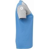Kempa Core 2 0 Shirt Dames Kempablauw-Donker Grijs Melange