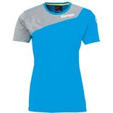 Kempa Core 2 0 Shirt Dames Kempablauw-Donker Grijs Melange