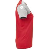 Kempa Core 2 0 Shirt Dames Rood-Donker Grijs Melange
