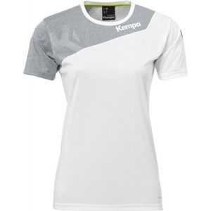 Kempa Core 2 0 Shirt Dames Wit-Donker Grijs Melange