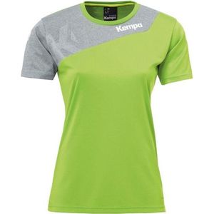 Kempa Core 2 0 Shirt Dames Hoop Groen-Donker Grijs Melange