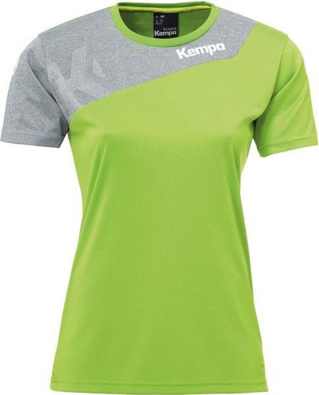 Kempa Core 2 0 Shirt Dames Hoop Groen-Donker Grijs Melange