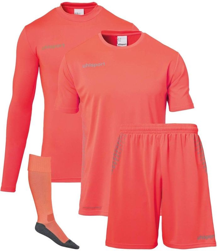 Uhlsport Score Keeperset Fluor Rood-Grijs