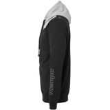 Kempa - Core 2.0 Hood Jacket - Kind - Zwart-Donker Grijs Melange