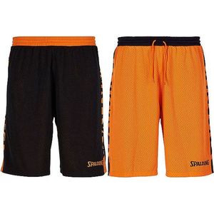 Spalding Essential 2.0 Reversible Short Kinderen - Zwart / Oranje | Maat: 128