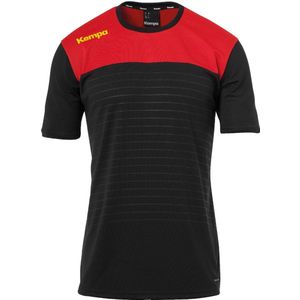 Kempa - Emotion 2.0 Shirt - Korte Mouw - Kind - Zwart-Rood-Geel