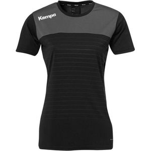 Kempa - Sportshirt - Zwart - 100% Polyester - Elastische K-labelopdruk
