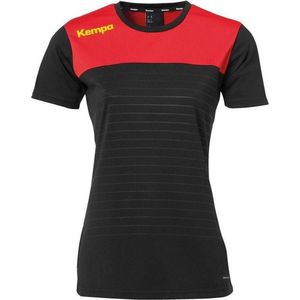 Kempa Emotion 2 0 Shirt Dames - sportshirts - zwart rood - Vrouwen