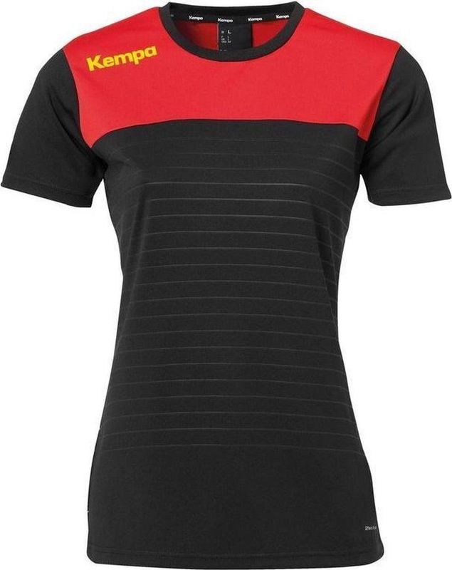 Kempa Emotion 2 0 Shirt Dames - sportshirts - zwart rood - Vrouwen