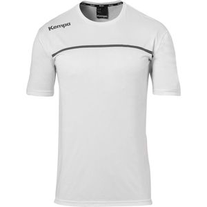 Kempa Emotion 2 0 Poly SS Shirt Heren Sportshirt - Mannen - wit grijs