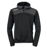 Kempa - Emotion 2.0 - Hoody - Zwart-Antraciet - Kwart Rits