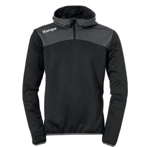 Kempa Emotion 2.0 Hoody met 1-4 Rits Zwart-Antraciet